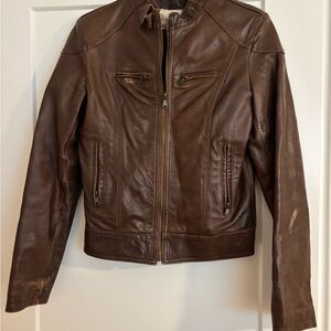 Vera Pelle Brown Leather Jacket